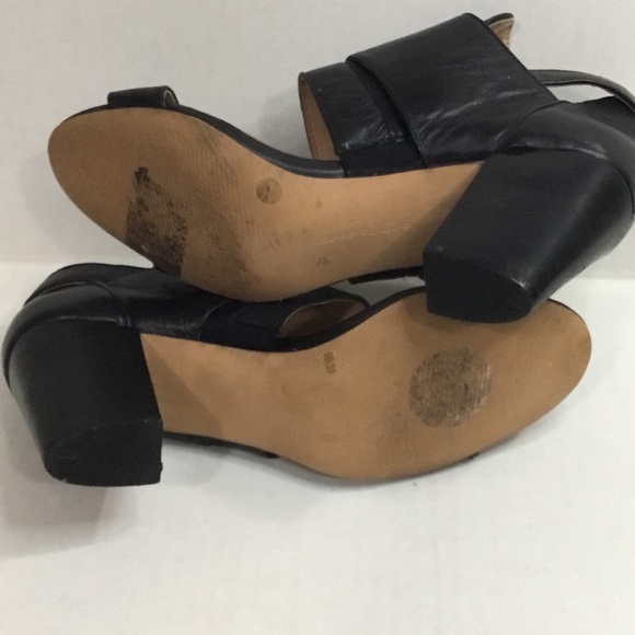 BCBGeneration Black Leather Ankle Strap Heel/Pump - Picture 9 of 14